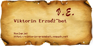 Viktorin Erzsébet névjegykártya