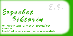 erzsebet viktorin business card